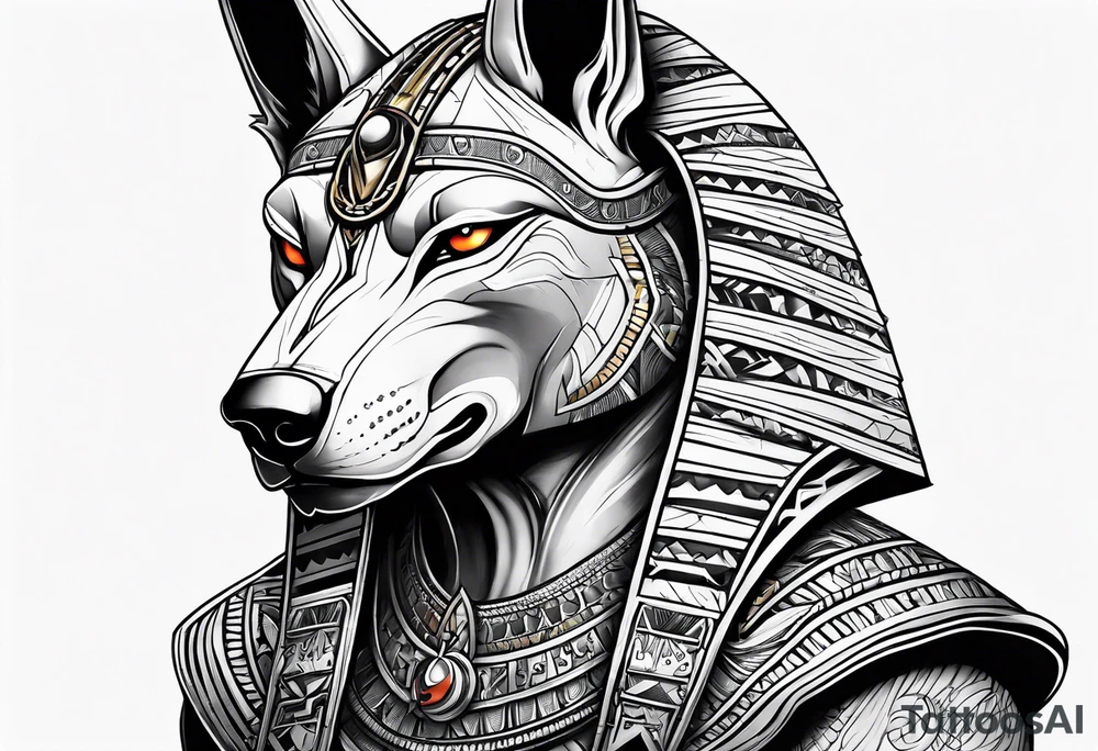 Angry Anubis tattoo idea