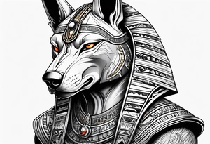 Angry Anubis tattoo idea