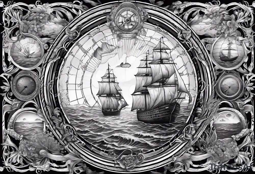 nautical map with oceanography for an arm sleeve tattoo idea nautical map with oceanography for an arm sleeve tattoo idea