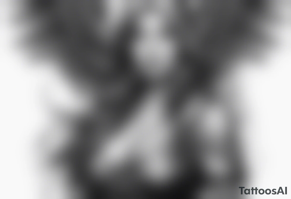 Female dark angel tattoo idea