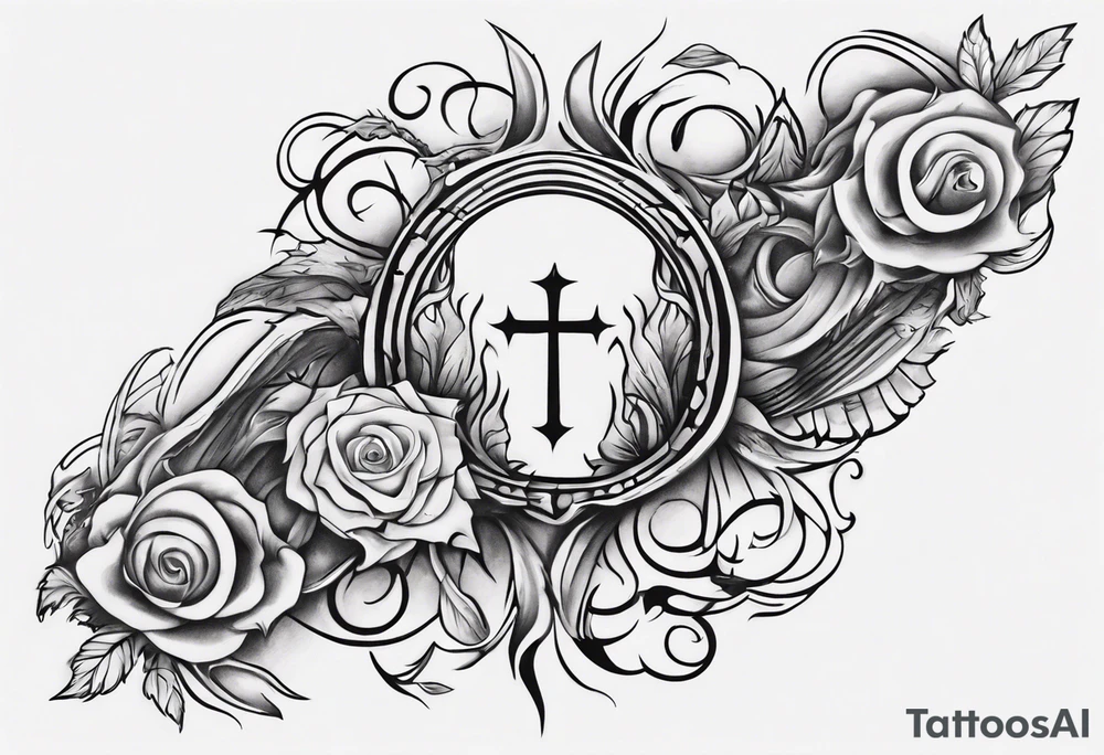 Horizontal inner bicep tattoo. “walk by faith, not by sight” modern tattoo tattoo idea