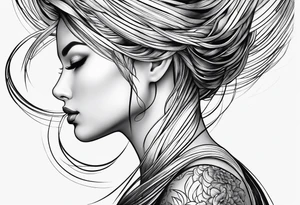 abstract lines tattoo idea