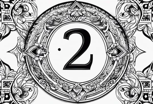 The number twenty two tattoo idea