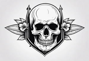 Skull and dagger tattoo idea