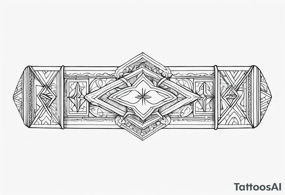Thin line of a nordic chain that surrounds the forearm tattoo idea