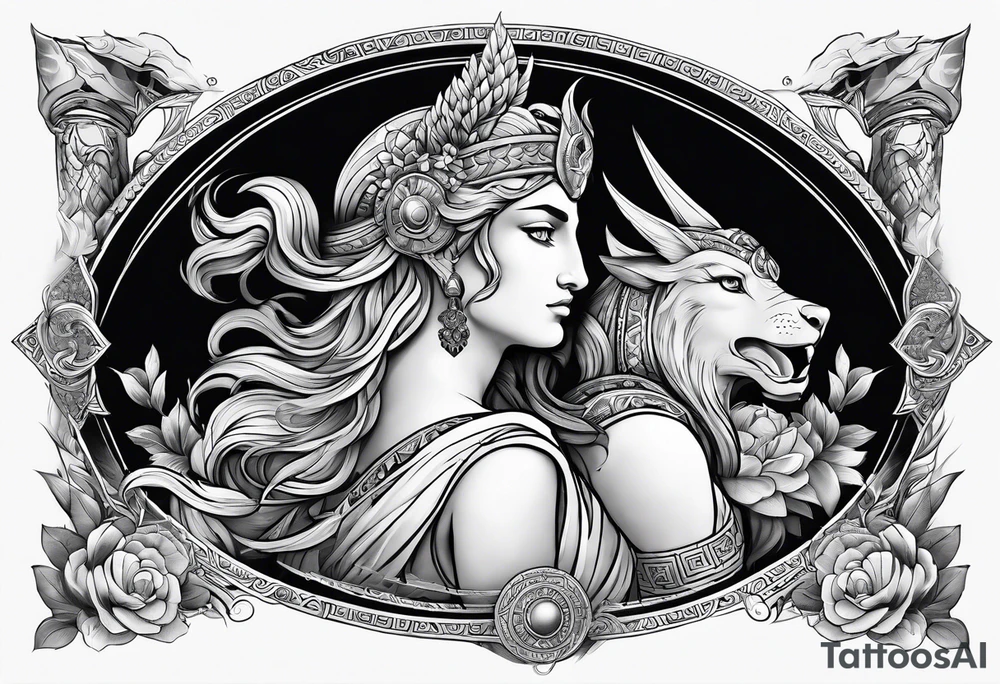 Greek mythology sleeve tattoo idea