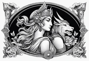 Greek mythology sleeve tattoo idea