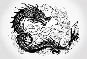 Dragón chino tattoo idea