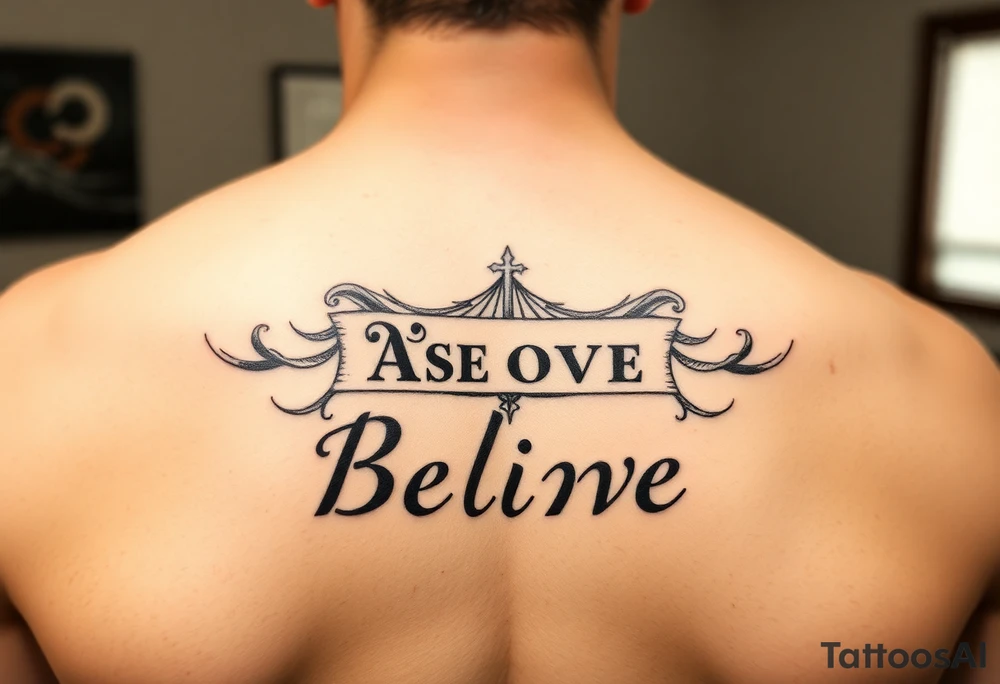powerful rise above and believe tattoo idea