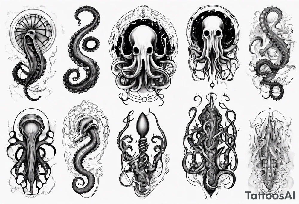 lovecraft tentacle tattoo tattoo idea