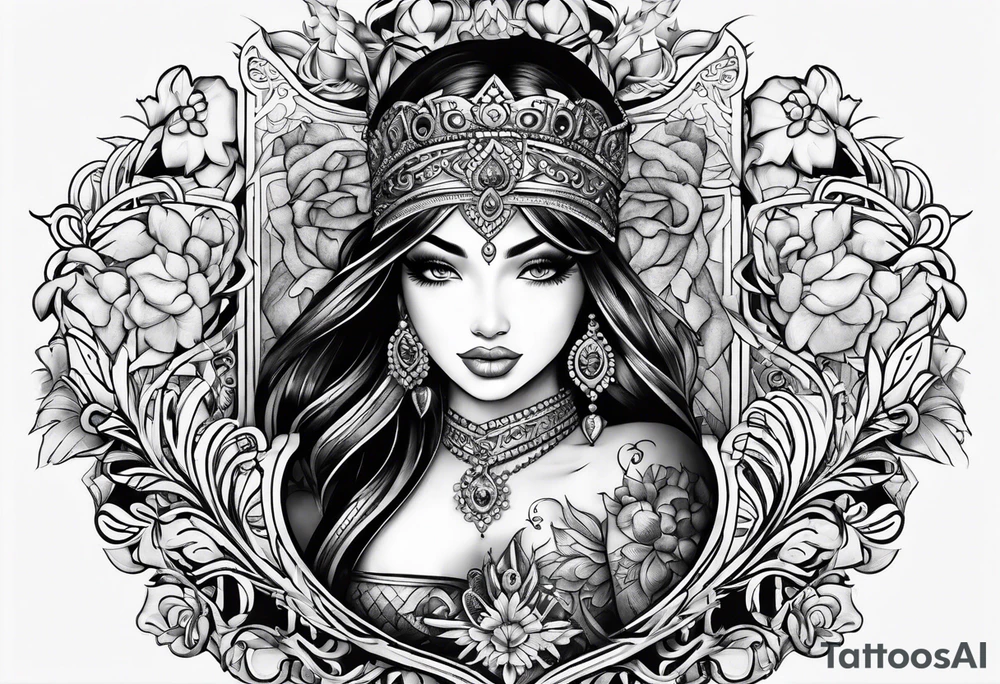 The word Mia in a heart tattoo idea
