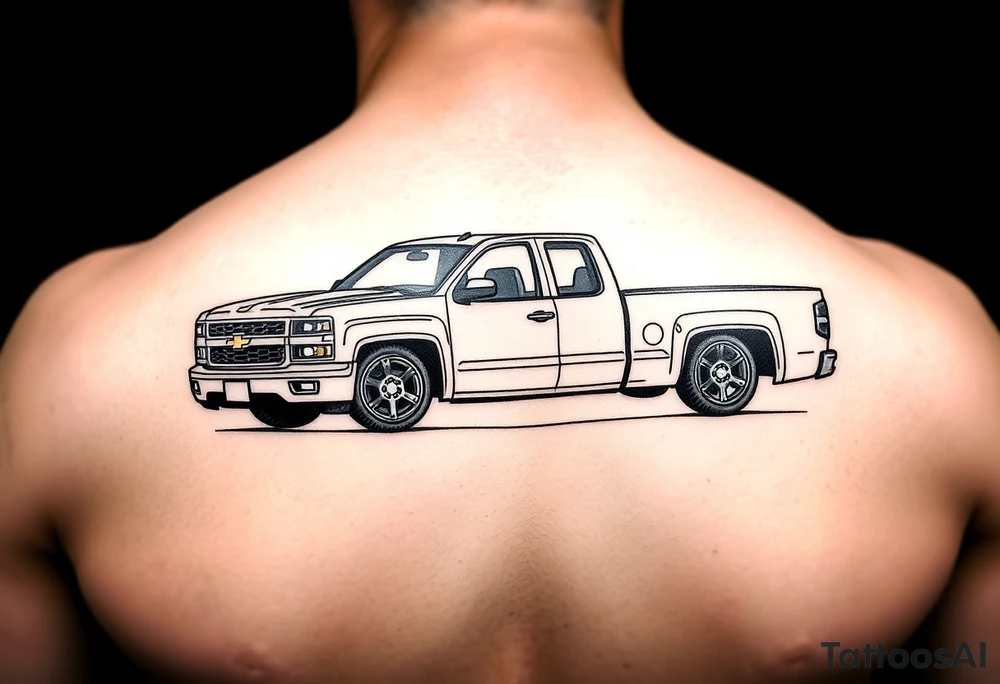 Chevy Silverado 1500 lowrider tattoo idea