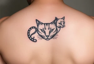 black cat tattoo idea