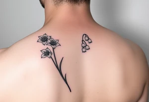 Larkspur and lily of the valley tattoo idea