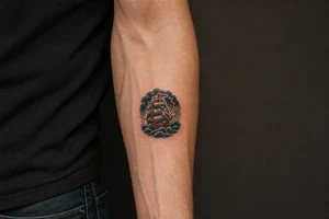 old ship in a storm tattoo idea
