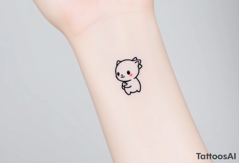 Cute cartoon wrist tattoo tattoo idea
