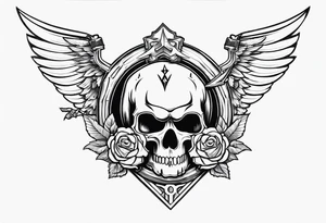 War hammer 40k chest tattoo skull and wings tattoo idea