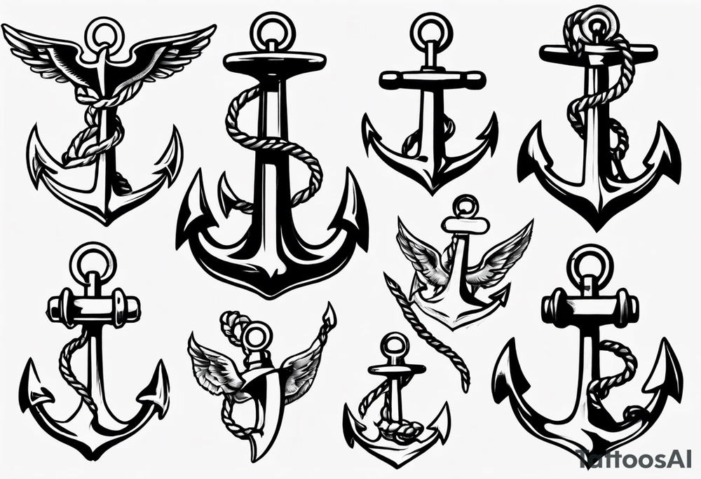 US navy anchor tattoo idea