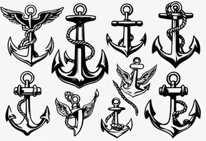US navy anchor tattoo idea
