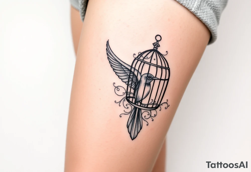 SExy Birdcage open tattoo idea