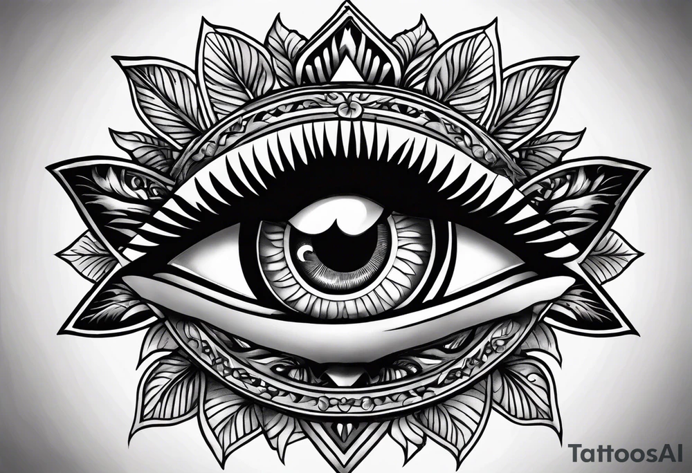 mystic eye tattoo idea