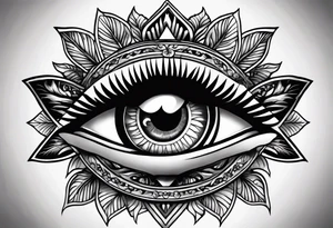 mystic eye tattoo idea