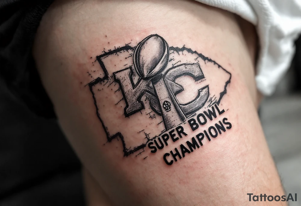 Kansas city chiefs super bowl champions tattoo idea