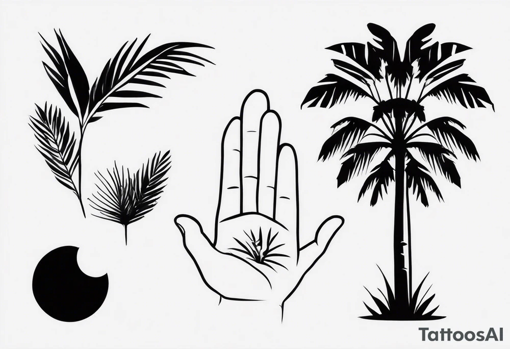 Palm tattoo idea