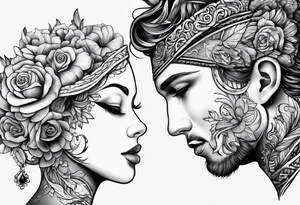 Brain, healthy, sick tattoo idea
