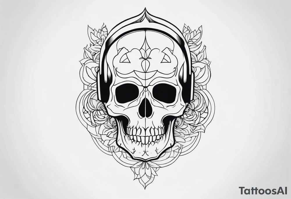 Mysterious Skull tattoo idea