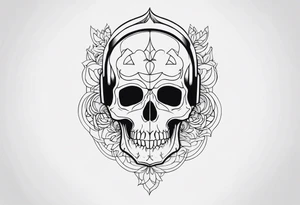 Mysterious Skull tattoo idea