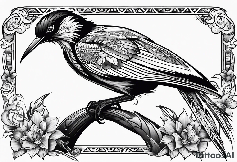 Bermuda long tail bird tattoo idea
