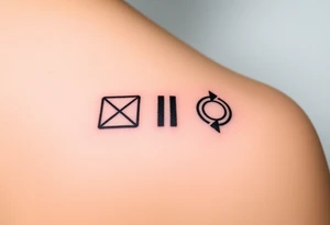 Powerful symbolic of play button, pause button, stop button and rewind tattoo idea