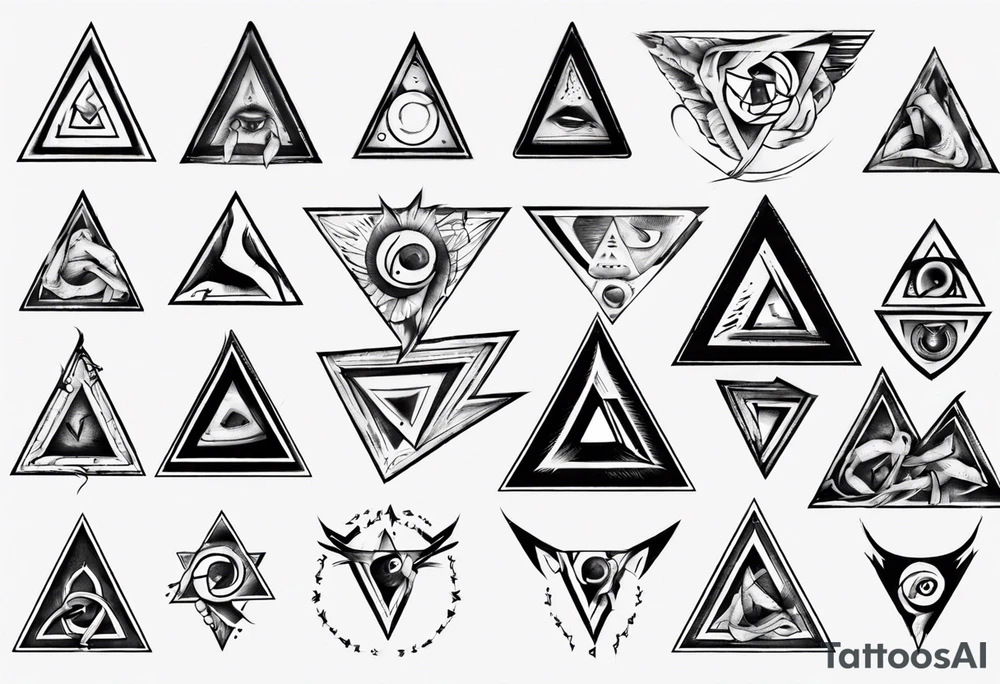 Triangle with a claw tattoo idea