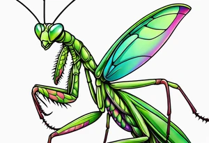 Praying mantis dancing tattoo idea