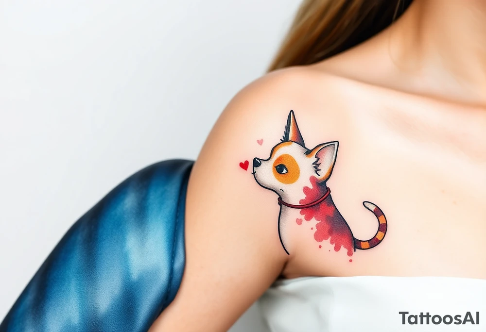 Pet friendship tattoo idea
