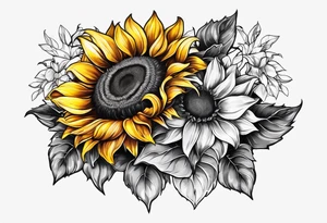 Sunflower chain tattoo idea