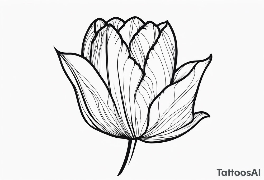 One tulip tattoo idea