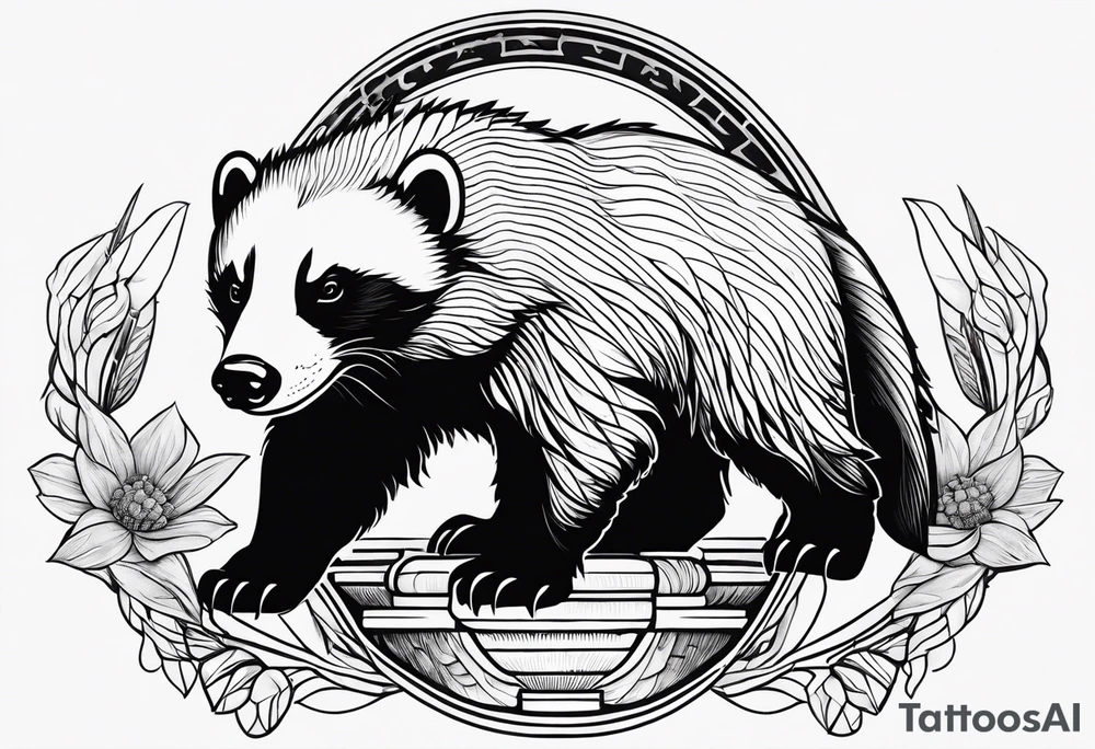 Honey badger and medicine tattoo idea