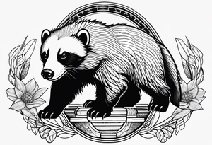 Honey badger and medicine tattoo idea