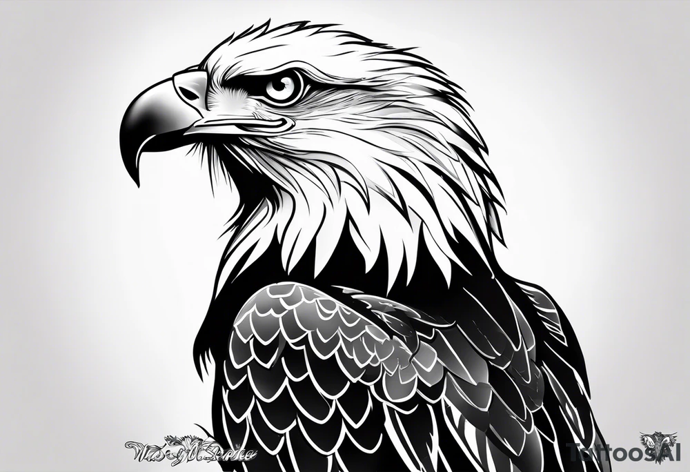 juvenile bald eagle tattoo idea