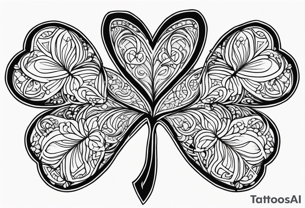 Shamrock love tattoo idea