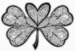 Shamrock love tattoo idea
