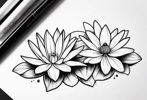 Water Lillie and Daisy tattoo idea