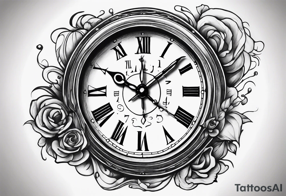 dali melted clock tattoo idea