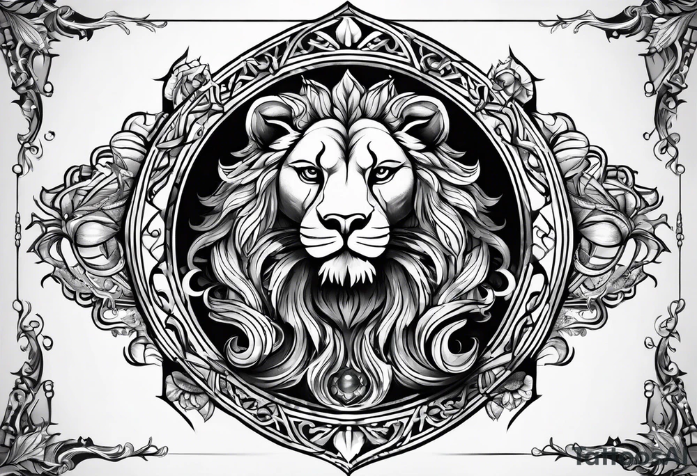 Scorpio and Leo mix tattoo idea