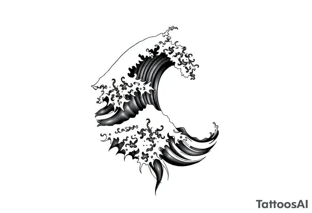Roaming waves tattoo idea