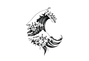 Roaming waves tattoo idea