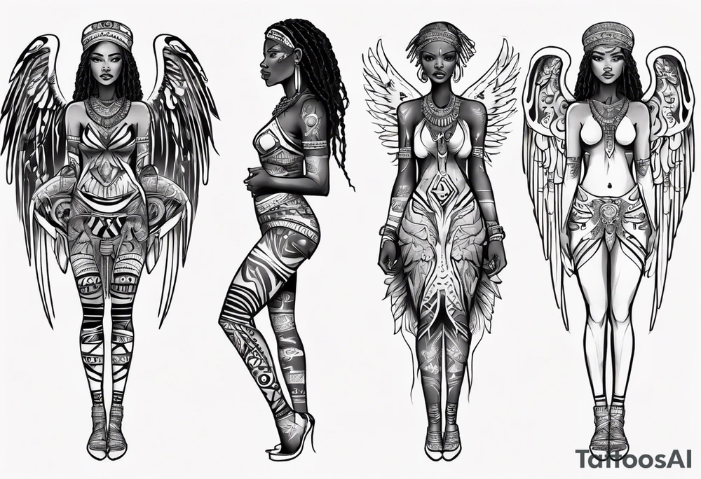 African female full body angel
slim face tattoo idea