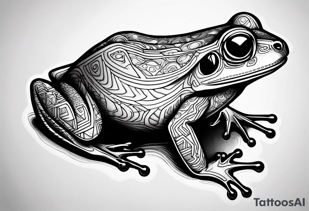 a psychedelic frog tattoo idea